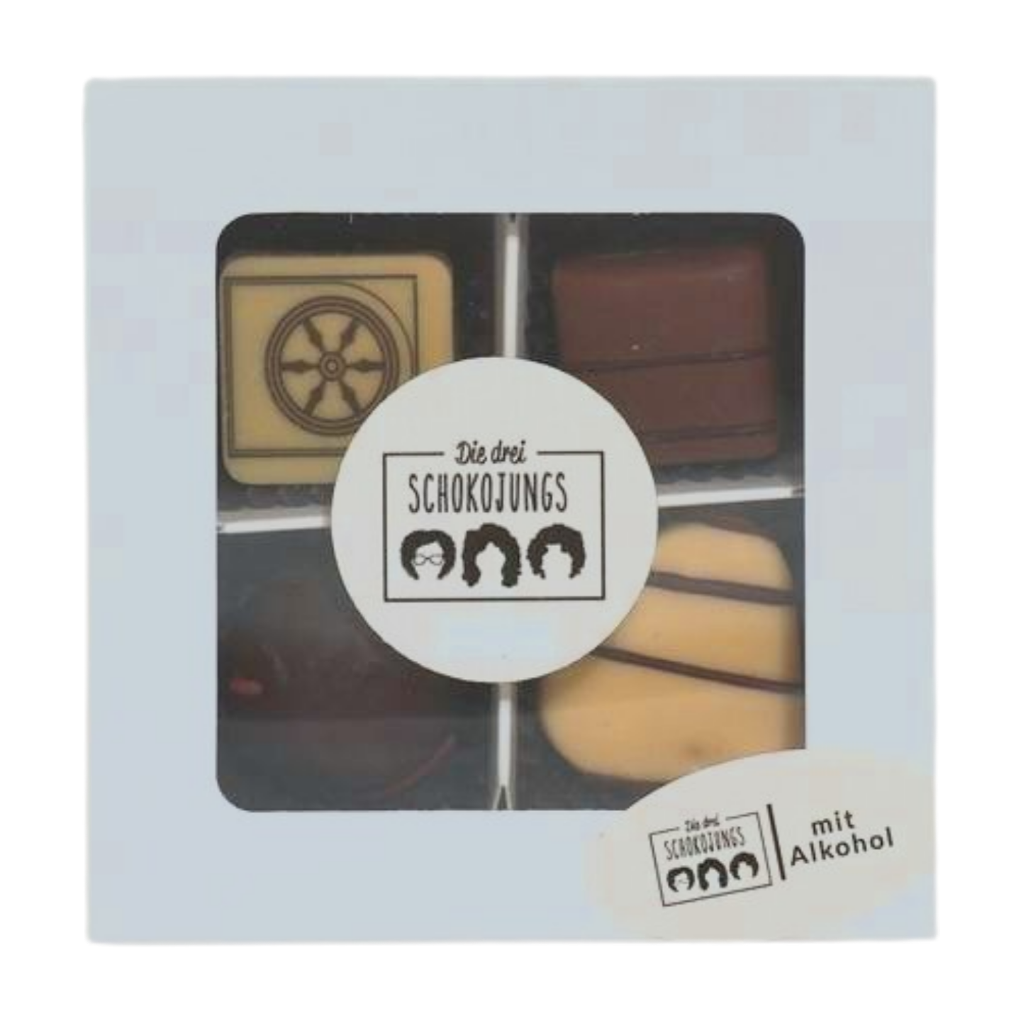 Etwas Süßes: Pralinenmischung (4 Stück) mit Alkohol