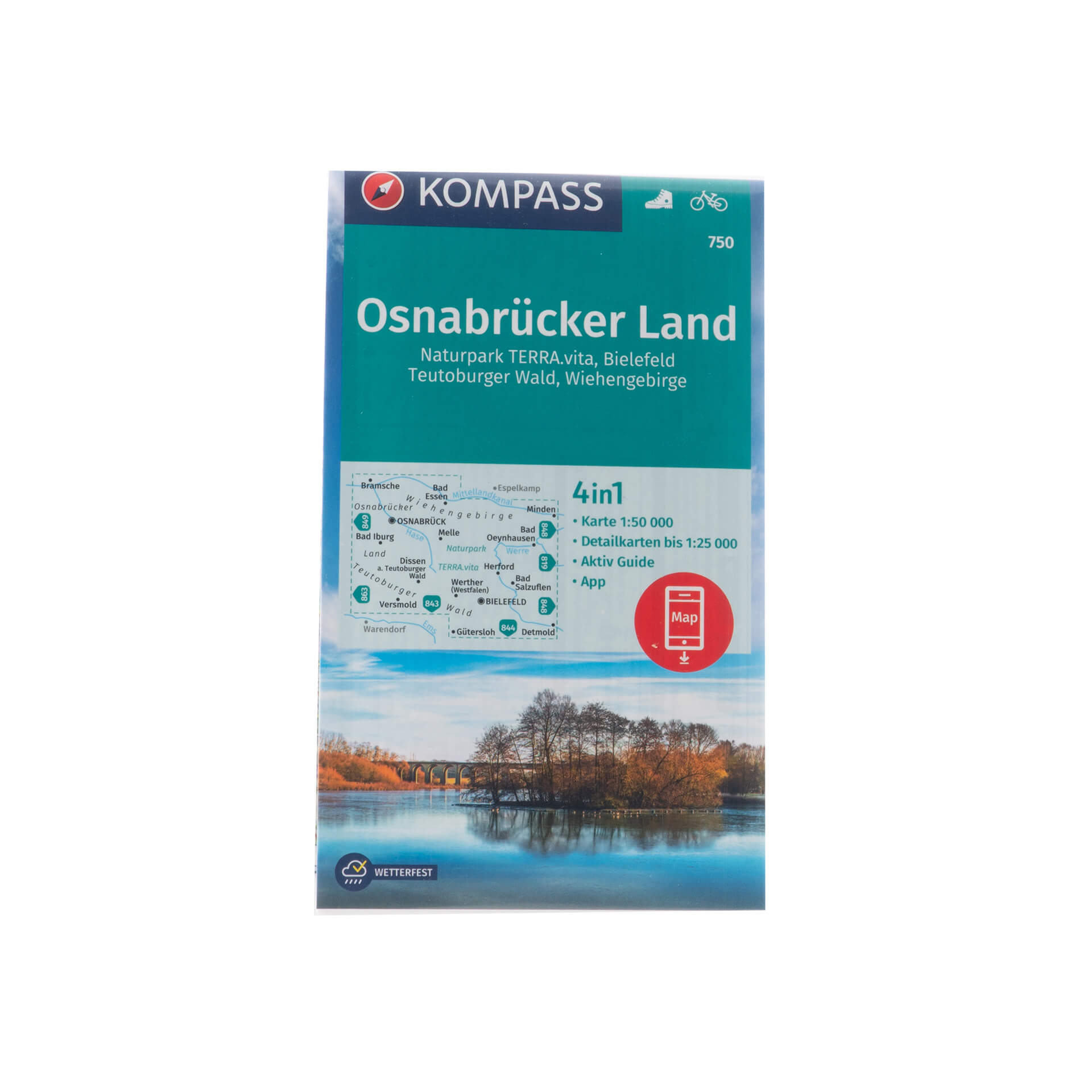 Kompass Wanderkarte Osnabrücker Land